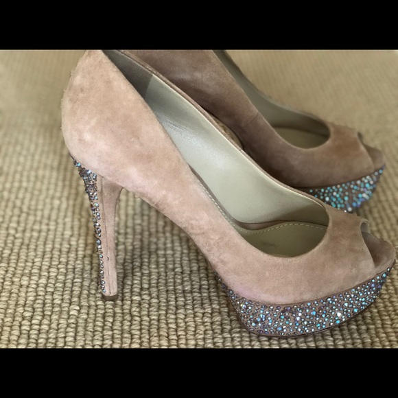 B Bryan Atwood crystal studed platform pumps - Picture 5 of 7